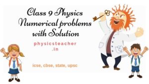 physics problems for class 9 with solution