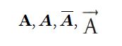 vector notation