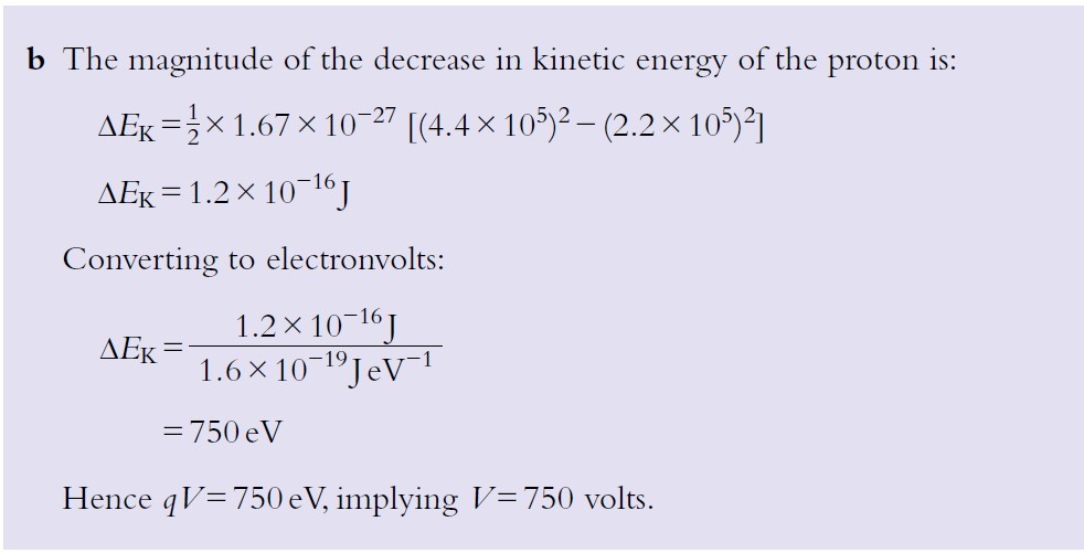 electronvolt (eV) - solving numerical problem using formula of eV and conversion equation between Joule to eV