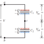 Derive equivalent capacitance for Capacitors