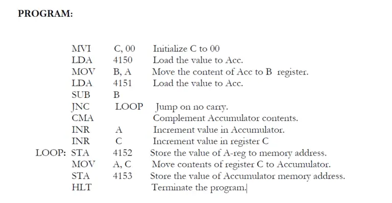 subtraction-of-two-8-bit-numbers-using-8085-microprocessor