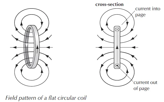 figure 2:  Field pattern of a flat circular coil 