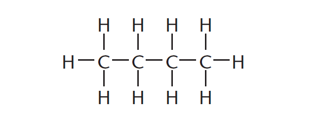 figure 1: The structural formula of butane