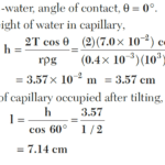 Numerical problem based on Capillary Rise & Capillarity