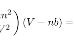 The van der Waals Equation & Selected van der Waals Constants for Gas Molecules