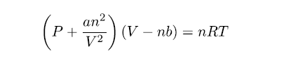 van der Waals equation