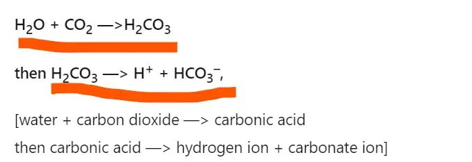 Chemical Weathering - weak carbonic acid when combined with water